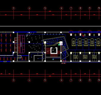 西餐厅设计装修图，餐厅CAD设计图施工图纸下载
