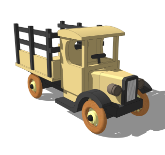 现代儿童小汽车草图大师模型，玩具su模型下载