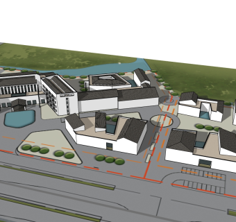 现代酒店草图大师模型下载、酒店su模型下载