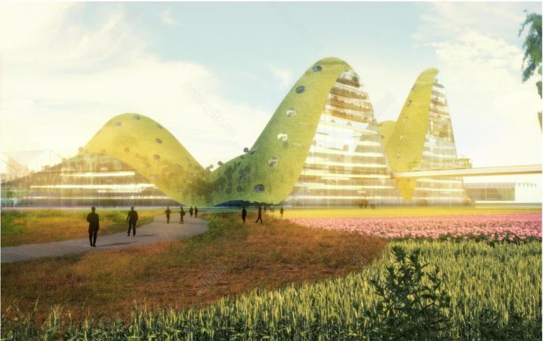 中国北京农业生态谷概念性规划 设计-04温室效果图