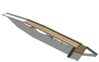 现代景观大桥草图大师模型，大桥sketchup模型下载