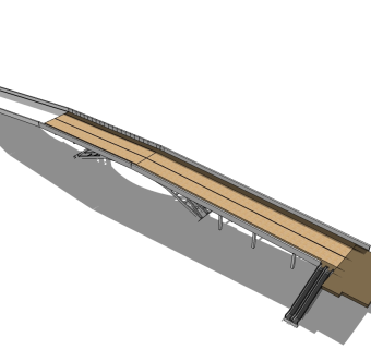 现代景观大桥草图大师模型，大桥sketchup模型下载