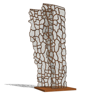 现代不规则抽象雕塑su模型,摆件草图大师模型下载