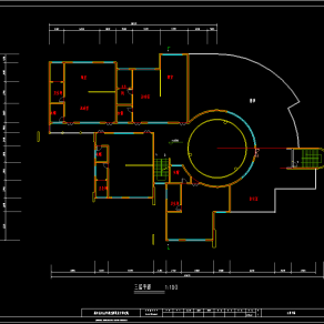 异型创意幼儿园cad施工图，幼儿园cad图纸下载