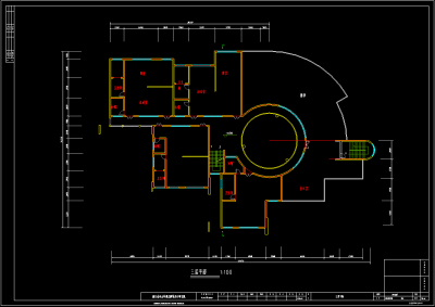 异型创意幼儿园cad施工图，幼儿园cad图纸下载