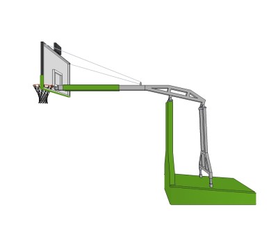 篮球架草图大师模型，篮球架SU模型下载