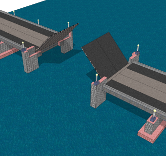 现代桥梁草图大师模型下载，sketchup桥梁su模型分享