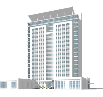 现代办公楼草图大师模型，办公楼sketchup模型免费下载