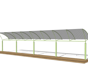 现代雨棚su模型，雨棚草图大师模型免费下载