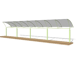 现代雨棚su模型，雨棚草图大师模型免费下载