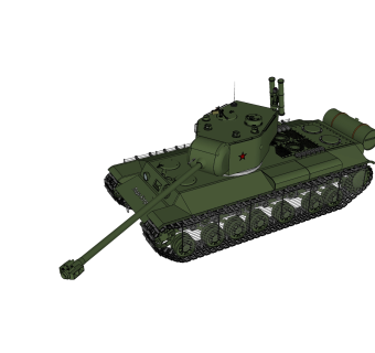 苏联KV-1重型坦克su模型，苏联KV-1重型坦克sketchup下载