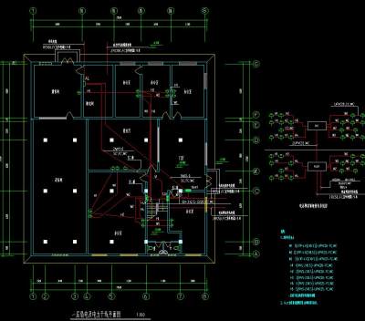 某办公室弱电布置图CAD图纸
