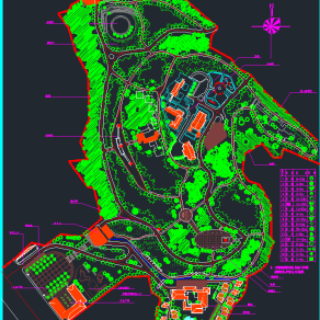 西山公园设计施工图，小型公园CAD建筑图纸下载