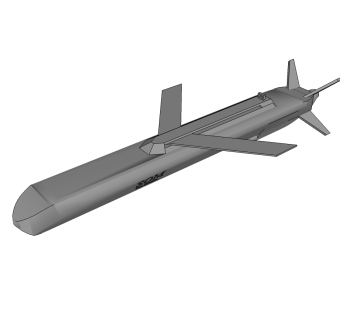 土耳其SOM巡航导弹草图大师模型，导弹SU模型下载