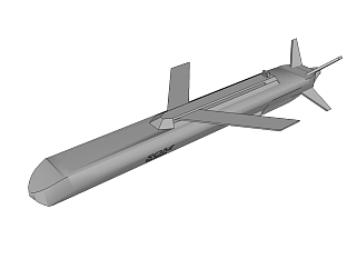 土耳其SOM巡航导弹草图大师模型，导弹SU模型下载