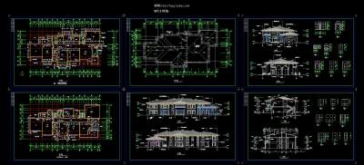整套幼儿园建筑施工图，幼儿园cad设计图纸下载