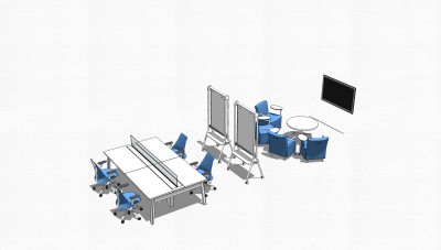 会议桌草图大师模型，会议桌skp模型，会议桌su素材下载