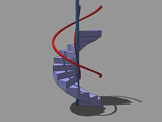 现代<em>楼梯</em>草图大师模型，<em>楼梯</em>sketchup模型下载