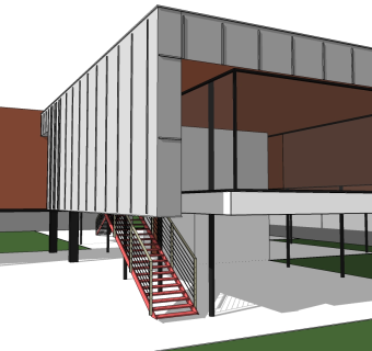 现代别墅草图大师模型，别墅sketchup模型