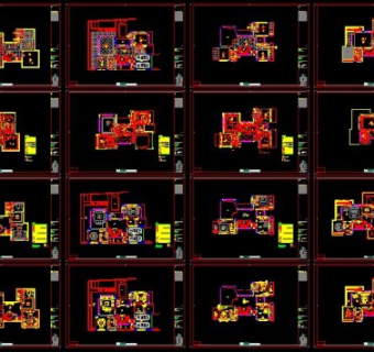 祥细家装户型图三居CAD，免费下载