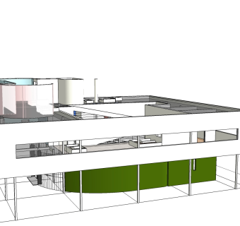 柯布西耶萨伏伊别墅草图大师模型下载