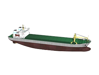 现代货轮草图大师模型，货船skb文件下载