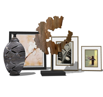 新中式器皿摆件草图大师模型,现代装饰品su模型下载