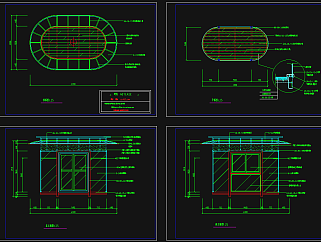 中式亭CAD施工图，亭子CAD图纸下载