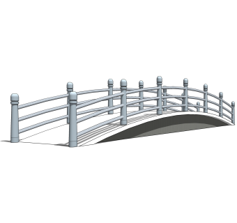 拱桥草图大师模型下载，sketchup拱桥模型分享