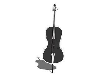 现代大提琴草图大师模型，大提琴su模型下载
