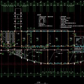 某中学图书综合楼全套施工图，中学图书馆cad建筑工程图纸下载