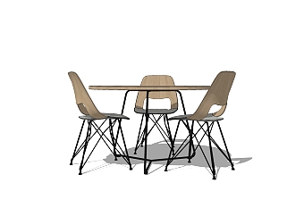 <em>工业风</em>餐桌椅免费su模型，<em>工业风</em>餐桌椅sketchup模型...