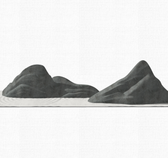 现代枯山水草图大师模型，造型石sketchup模型免费下载