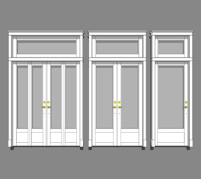欧式门草图大师模型，欧式门SU模型下载