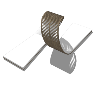现代户外躺椅草图大师模型，躺椅sketchup模型下载