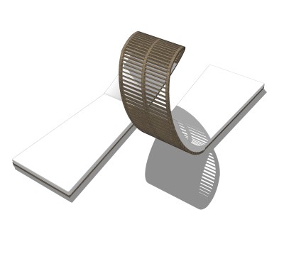 现代户外躺椅草图大师模型，躺椅sketchup模型下载
