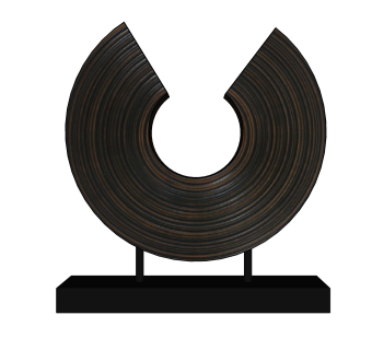 圆环金属摆件草图大师模型,现代摆件su模型下载