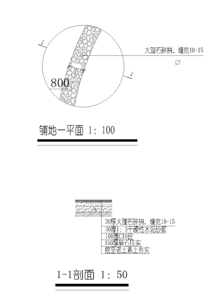 别墅庭院景观设计方案CAD施工图及细部大样图