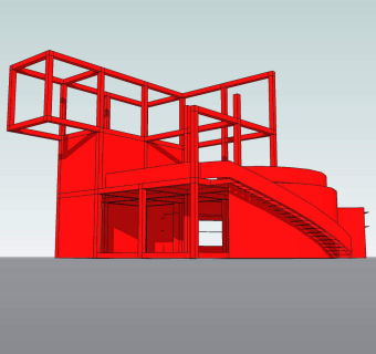 屈米 拉维莱特公园作品草图大师模型下载、拉维莱特公园su模型下载