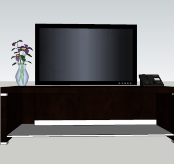电视柜草图大师模型，电视柜su模型下载
