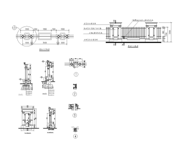 围墙大样CAD工程图纸免费下载