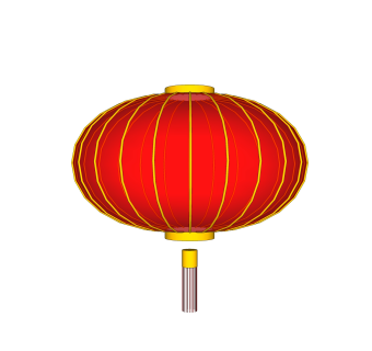 现代灯笼草图大师模型，灯笼su模型下载