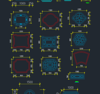 精品古建筑窗CAD施工图，建筑窗CAD图纸下载