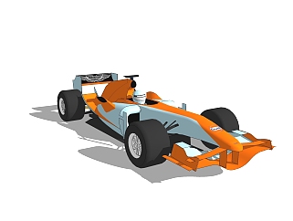 现代赛车免费su模型，赛车skp模型，赛车草图大师素材下载