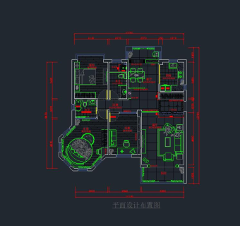 祥细客厅卧室家装户型图三居CAD，免费下载