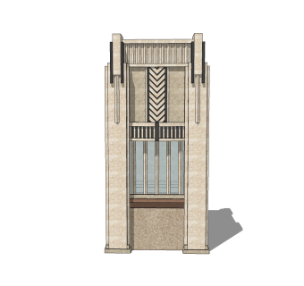 欧式岗亭SU模型，岗亭SKB文件下载