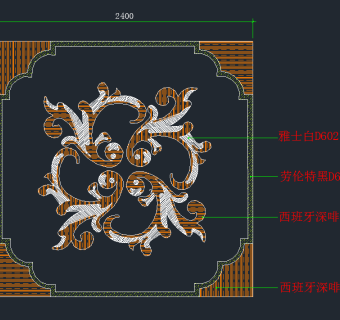 地面水刀拼花cad素材，图库CAD建筑图纸下载