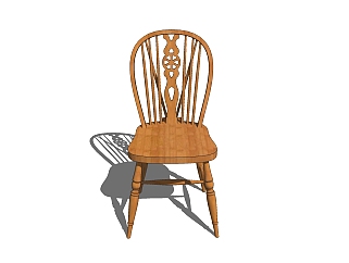  中式精品单椅SU模型，单椅sketchup模型下载