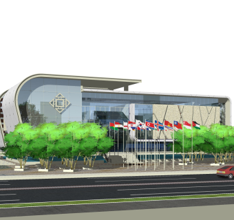 现代办公楼草图大师模型，办公楼sketchup模型免费下载