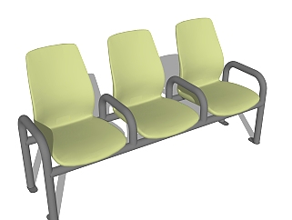 现代排椅草图大师模型，排椅SKB文件下载
